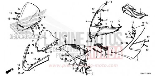 FRONT COVER WW125EX2F de 2015